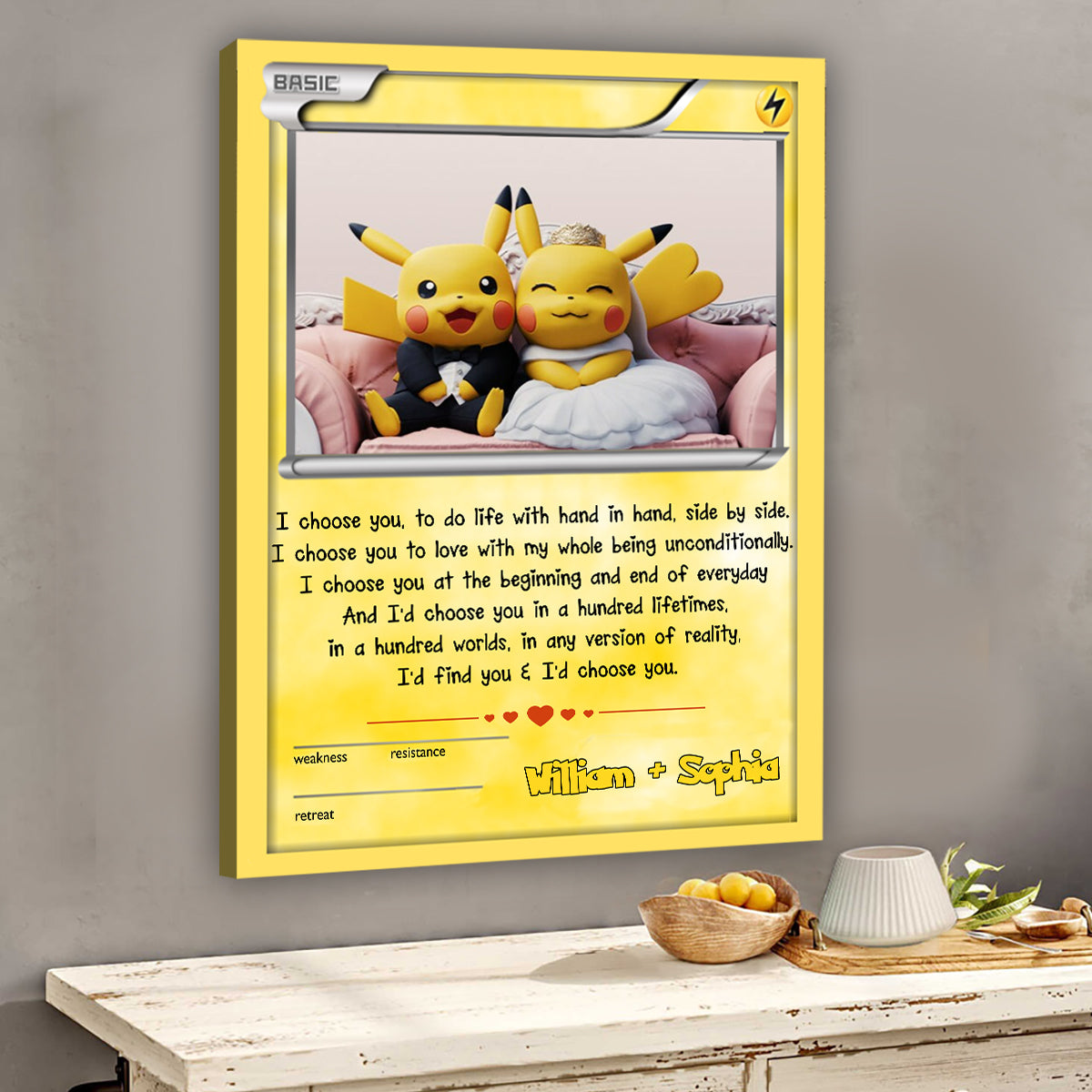 I Choose You - Personalized Monster Trainer Canvas and Poster