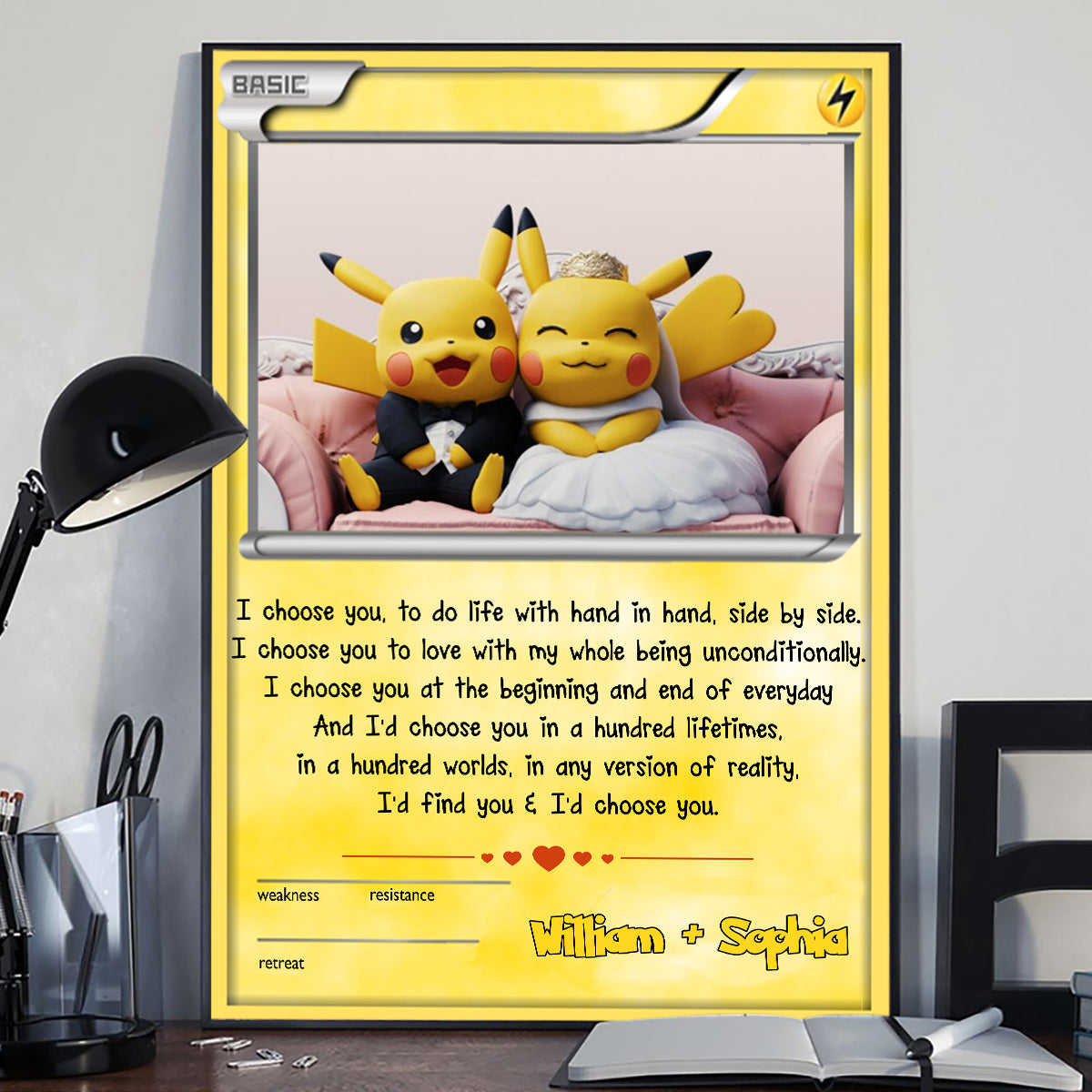 I Choose You - Personalized Monster Trainer Canvas and Poster