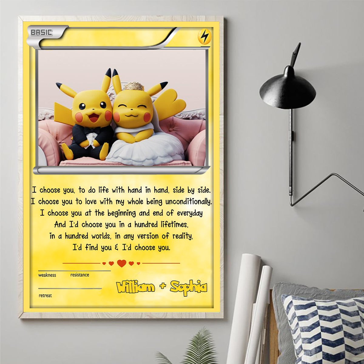 I Choose You - Personalized Monster Trainer Canvas and Poster