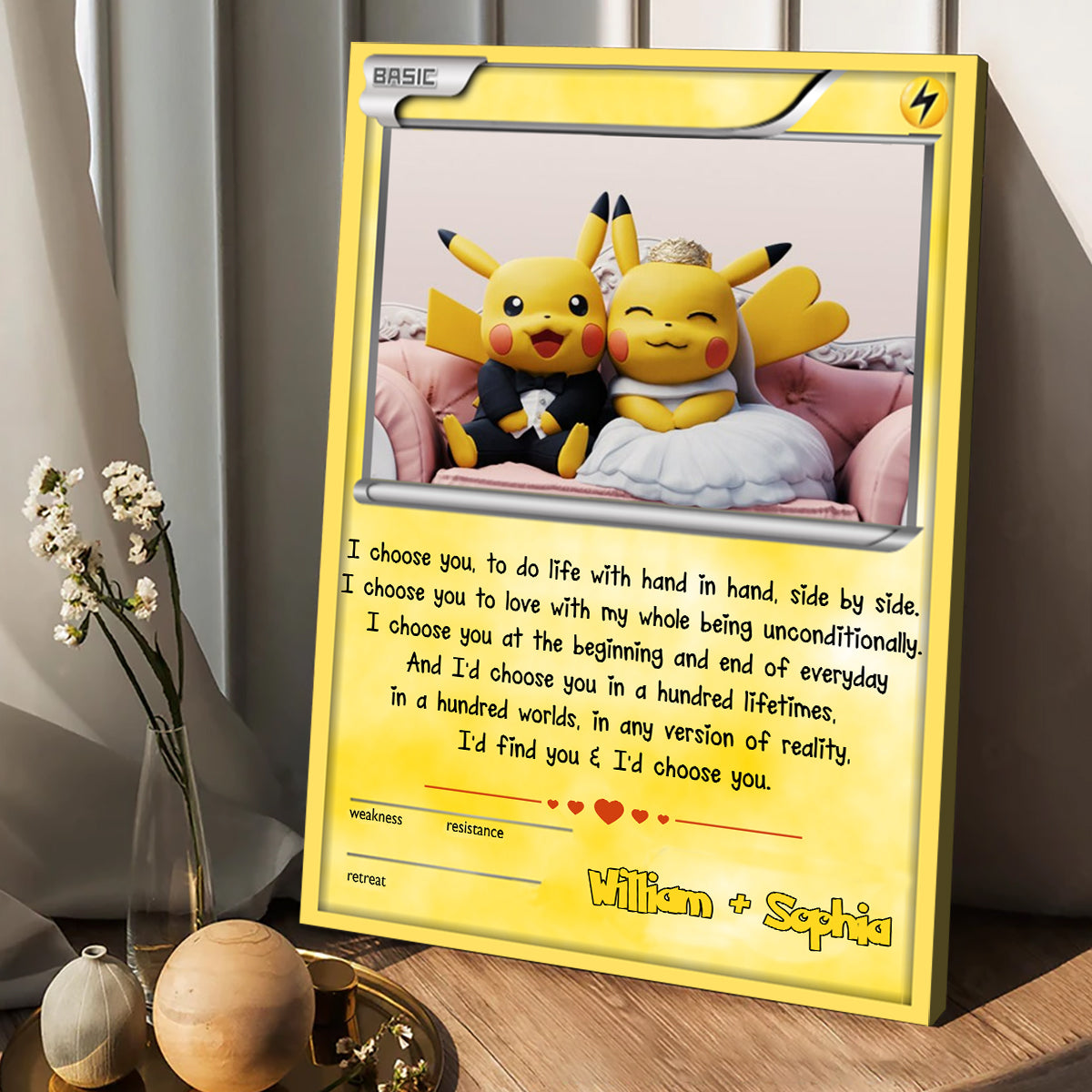 I Choose You - Personalized Monster Trainer Canvas and Poster