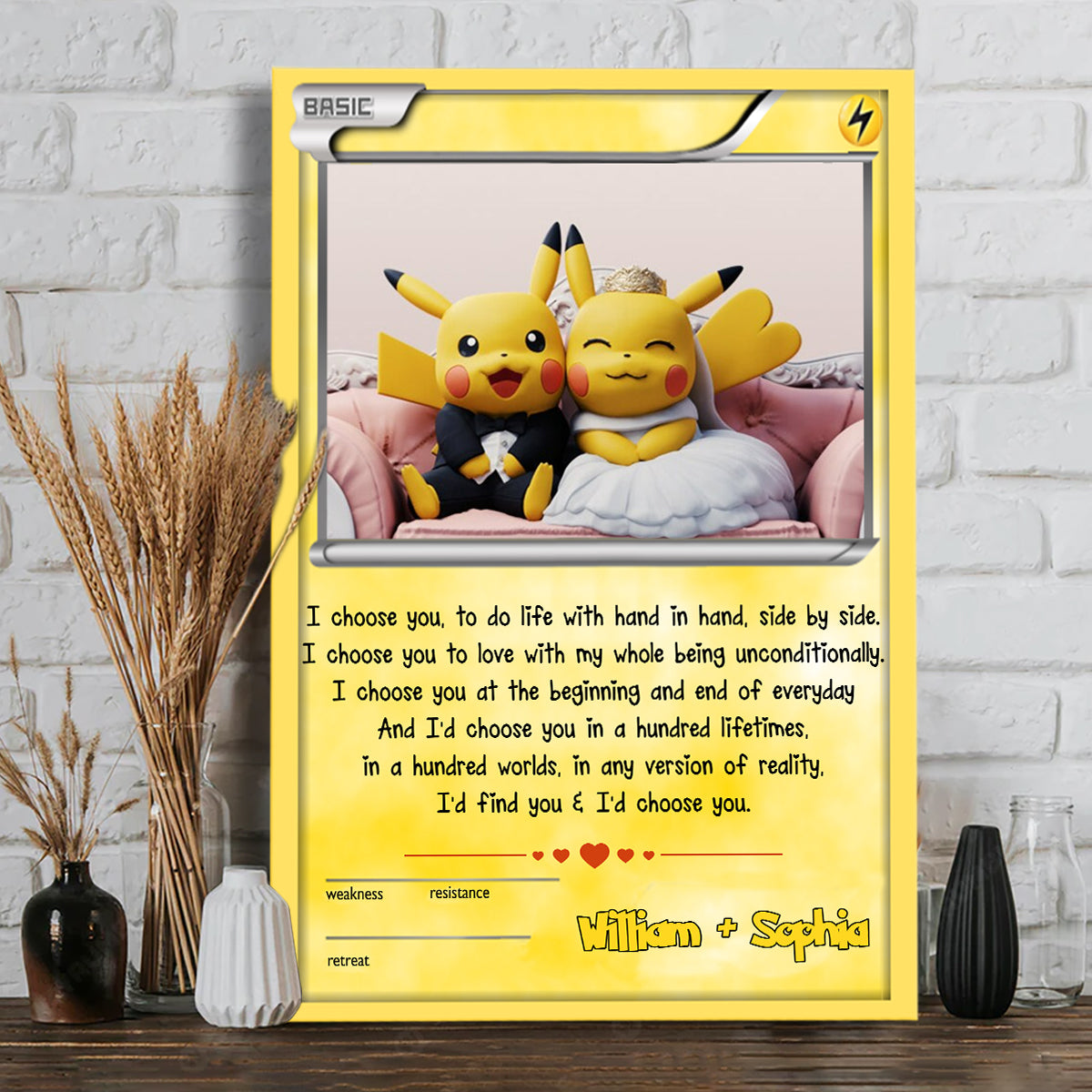 I Choose You - Personalized Monster Trainer Canvas and Poster