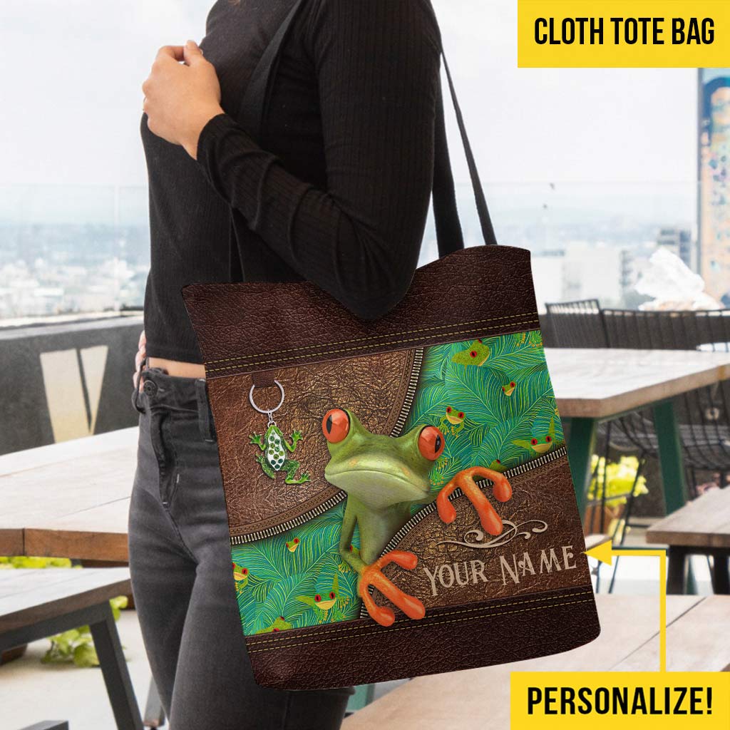 Love Frogs Personalized  Tote Bag