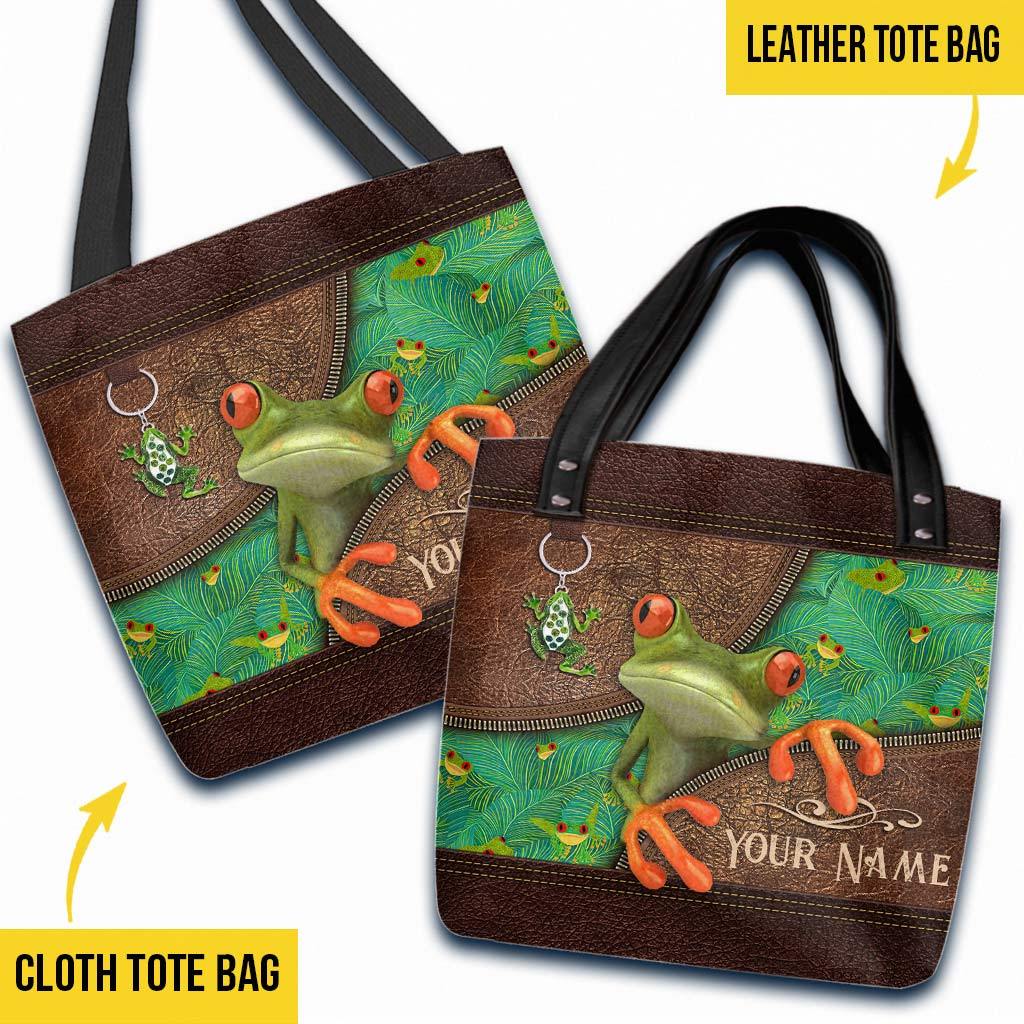 Love Frogs Personalized  Tote Bag