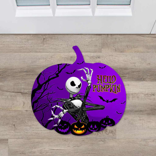 Hello Pumpkin Happy Autumn - Nightmare Shaped Doormat