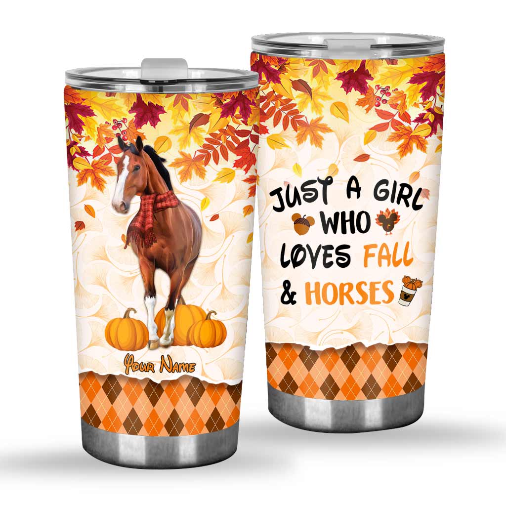 Just A Girl Who Loves Horses - Personalized Tumbler