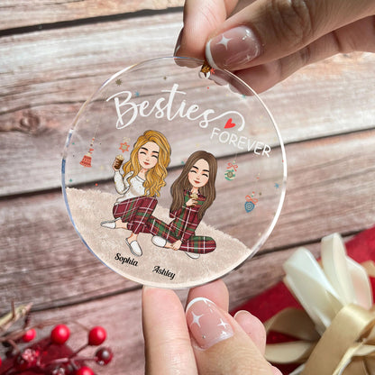 Bestie Forever - Personalized Transparent Ornament