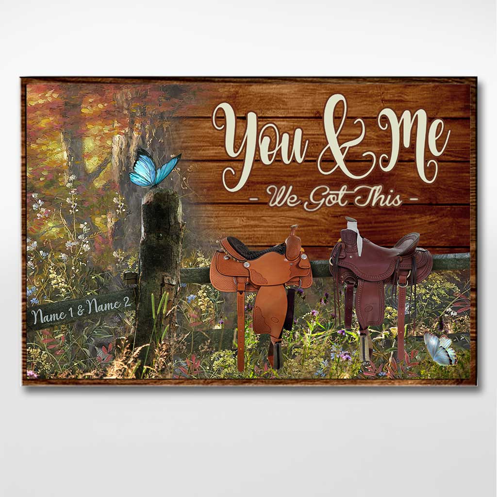 And So Together We Built A Life We Love Horse Saddle - Personalized Couple Poster