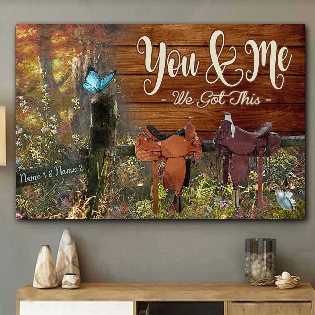 And So Together We Built A Life We Love Horse Saddle - Personalized Couple Poster
