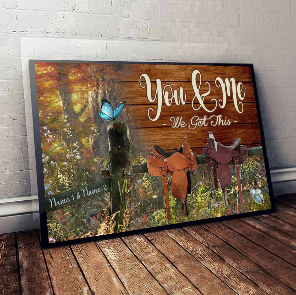 And So Together We Built A Life We Love Horse Saddle - Personalized Couple Poster