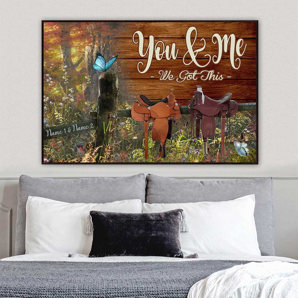 And So Together We Built A Life We Love Horse Saddle - Personalized Couple Poster