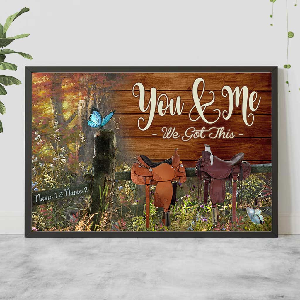 And So Together We Built A Life We Love Horse Saddle - Personalized Couple Poster