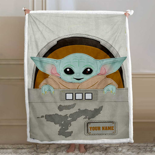 Cute Baby - Personalized The Force Blanket