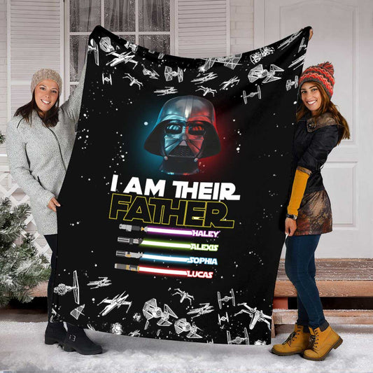 I Am Their Father - Personalized Father's Day The Force Blanket