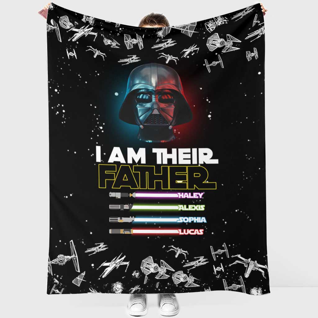 I Am Their Father - Personalized Father's Day The Force Blanket