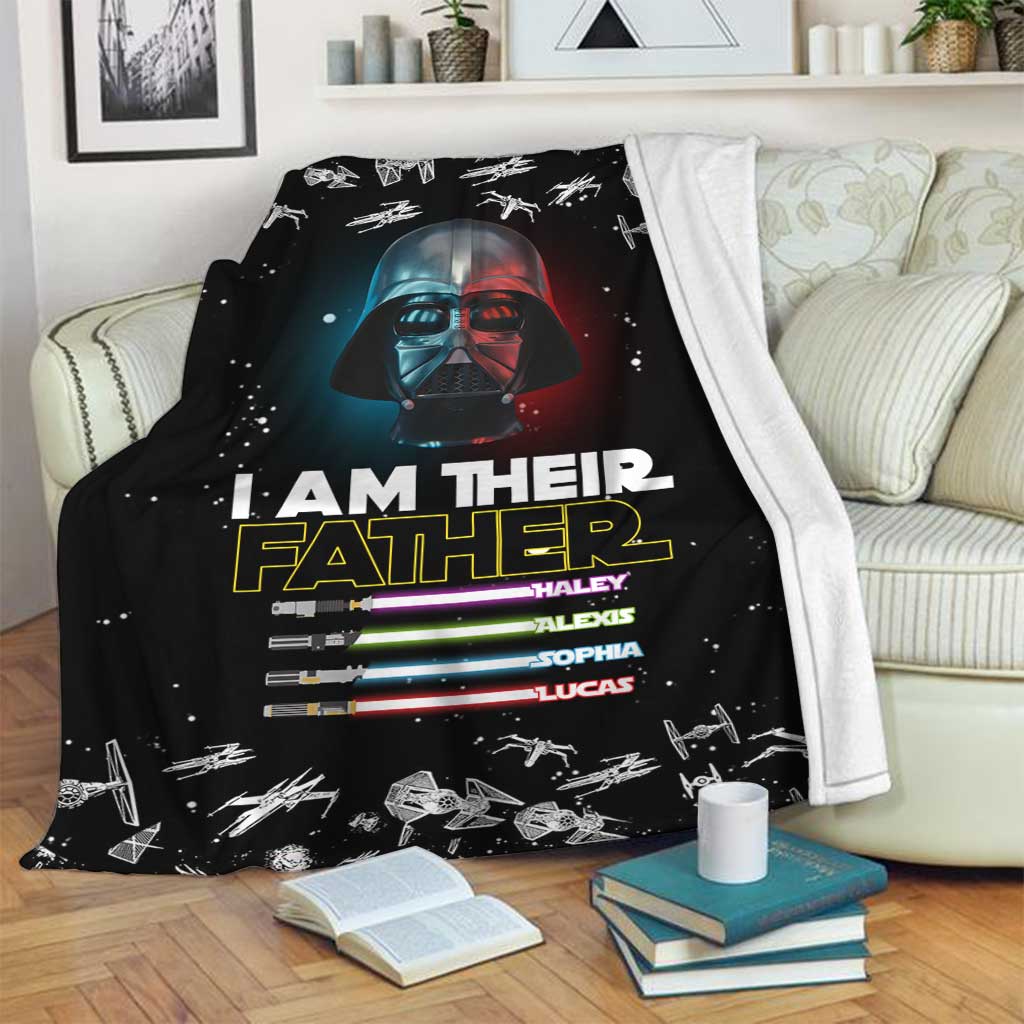 I Am Their Father - Personalized Father's Day The Force Blanket