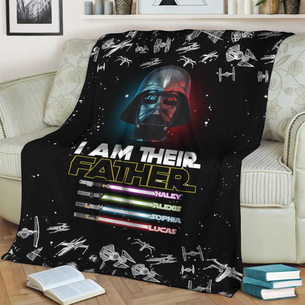 I Am Their Father - Personalized Father's Day The Force Blanket