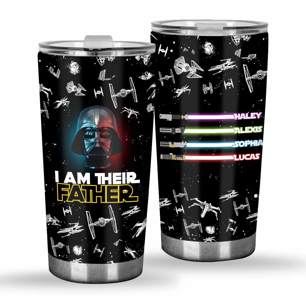 I Am Their Father - Personalized Father's Day The Force Tumbler abtest