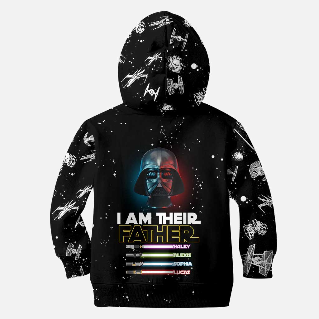 I Am Their Father - Personalized Father's Day The Force All Over T-shirt and Hoodie