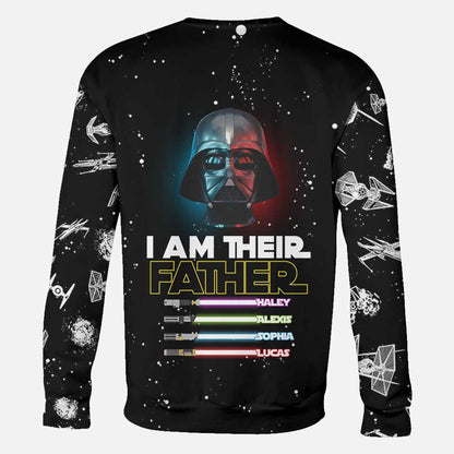 I Am Their Father - Personalized Father's Day The Force All Over T-shirt and Hoodie