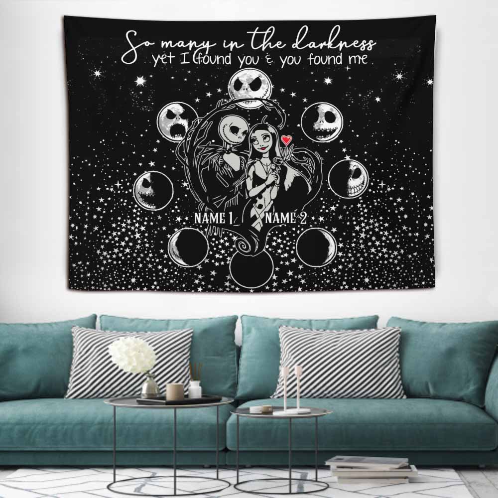 So Many In The Darkness - Personalized Couple Nightmare Wall Tapestry