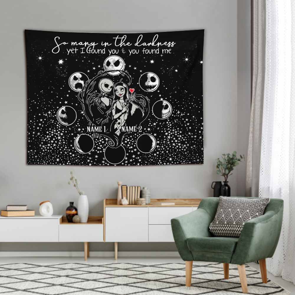 So Many In The Darkness - Personalized Couple Nightmare Wall Tapestry