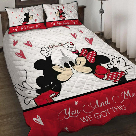 Magic Couple - Personalized Mouse Quilt Set