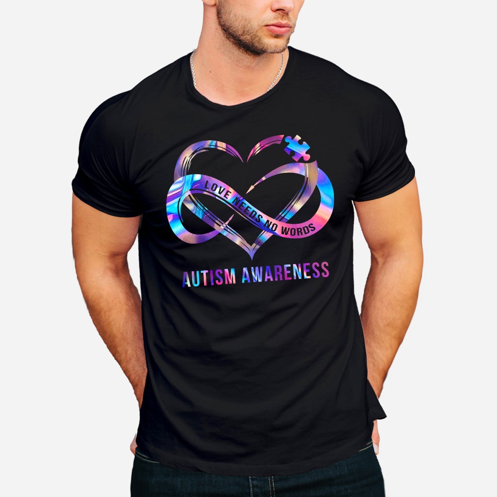 Love Needs No Words - Autism Awareness T-shirt and Hoodie 112021