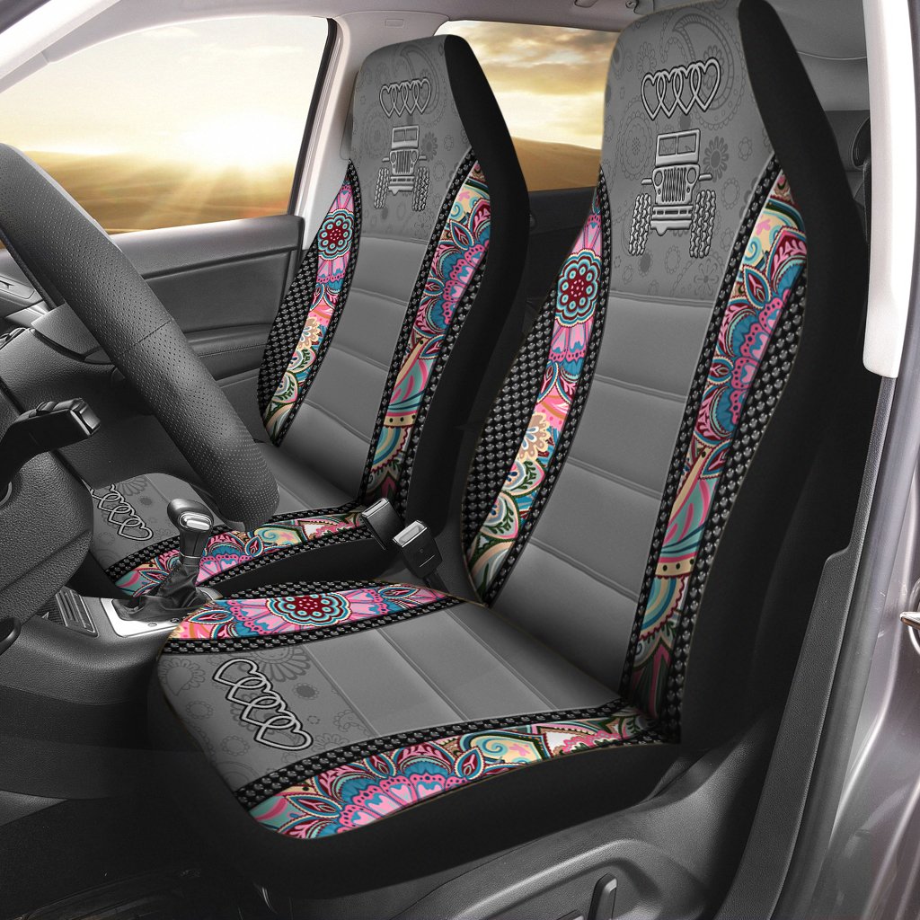 Drive Safe Mandala Pattern - Car Seat Covers 1121