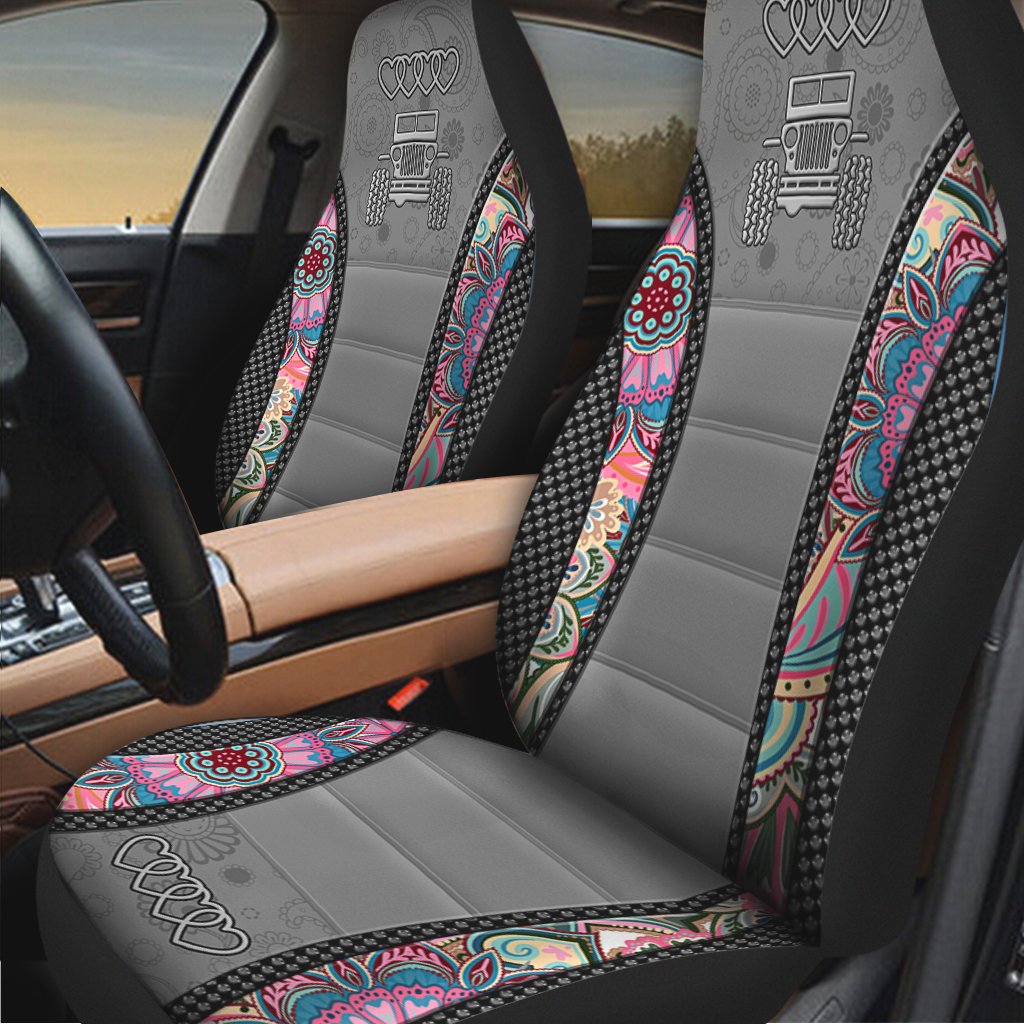 Drive Safe Mandala Pattern - Car Seat Covers 1121