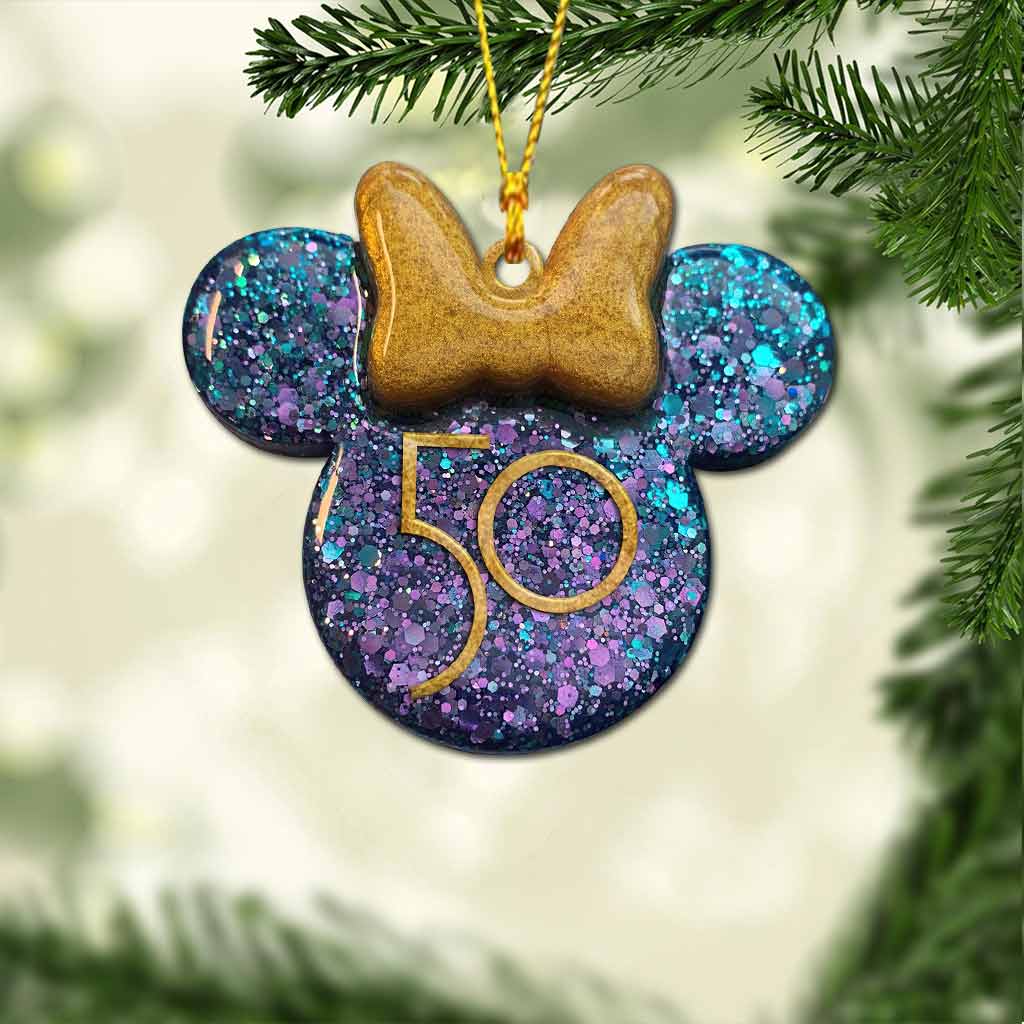 50 Anniversary Magic Earidescent - Personalized Mouse Ornament (Printed On Both Sides)