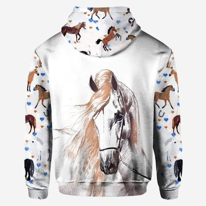 Just A Girl Who Loves Horses - Personalized Hoodie And Leggings