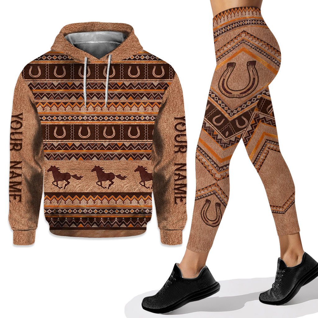 Wild Horse Tribal Pattern - Personalized Hoodie and Leggings