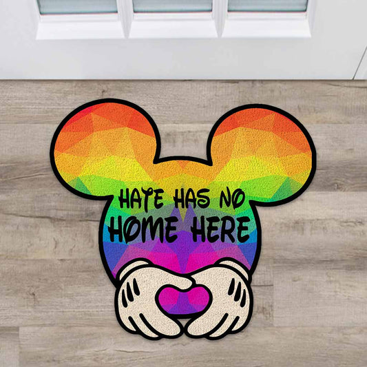 Hate Has No Home Here - LGBT Support Shaped Doormat