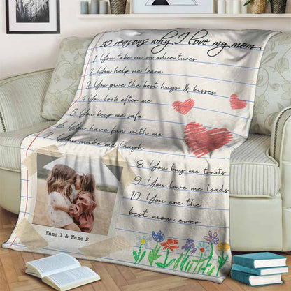 10 Reasons Why I Love You - Personalized Mother's Day Blanket