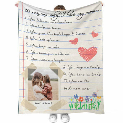 10 Reasons Why I Love You - Personalized Mother's Day Blanket