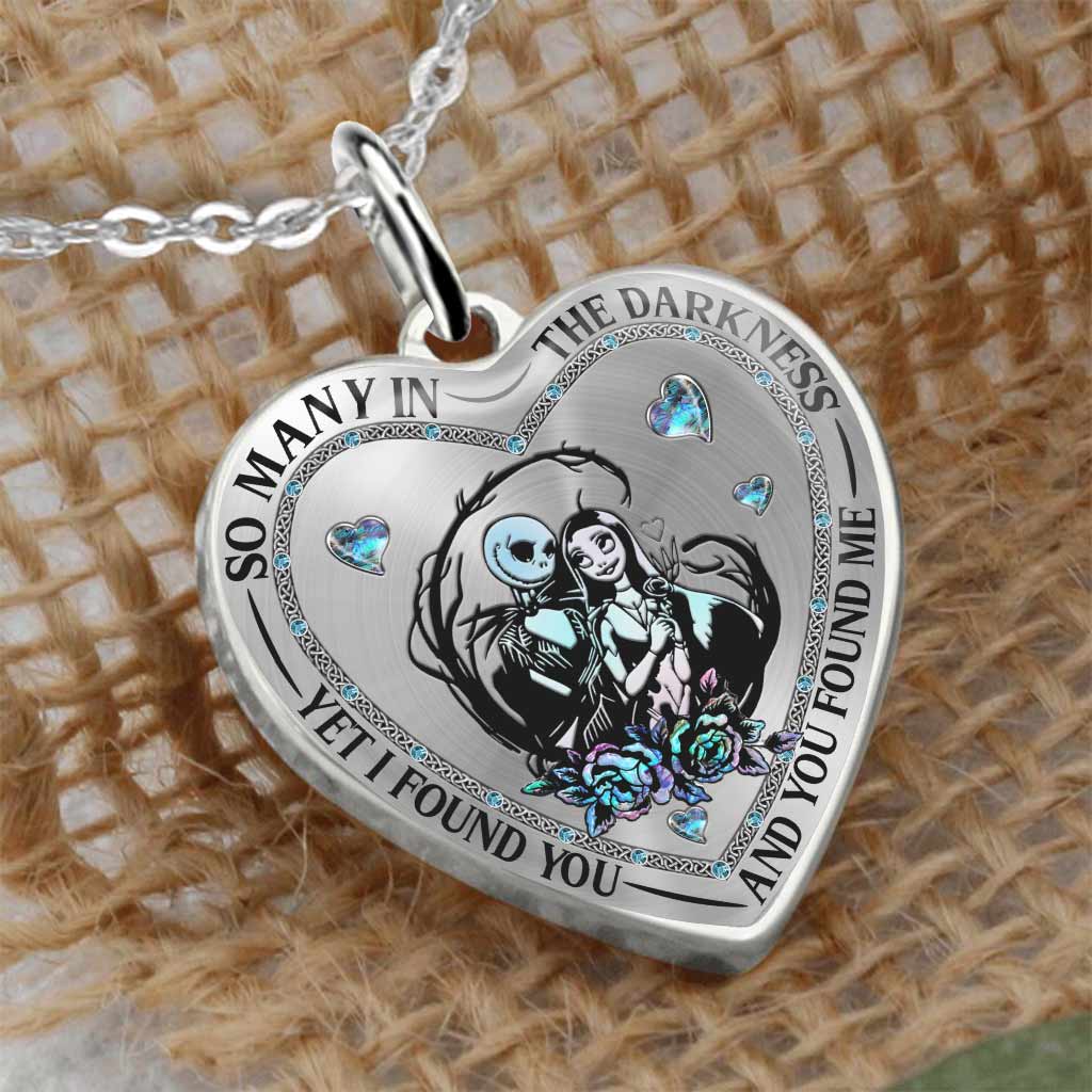 I Found You & You Found Me - Personalized Nightmare Heart Pendant Necklace