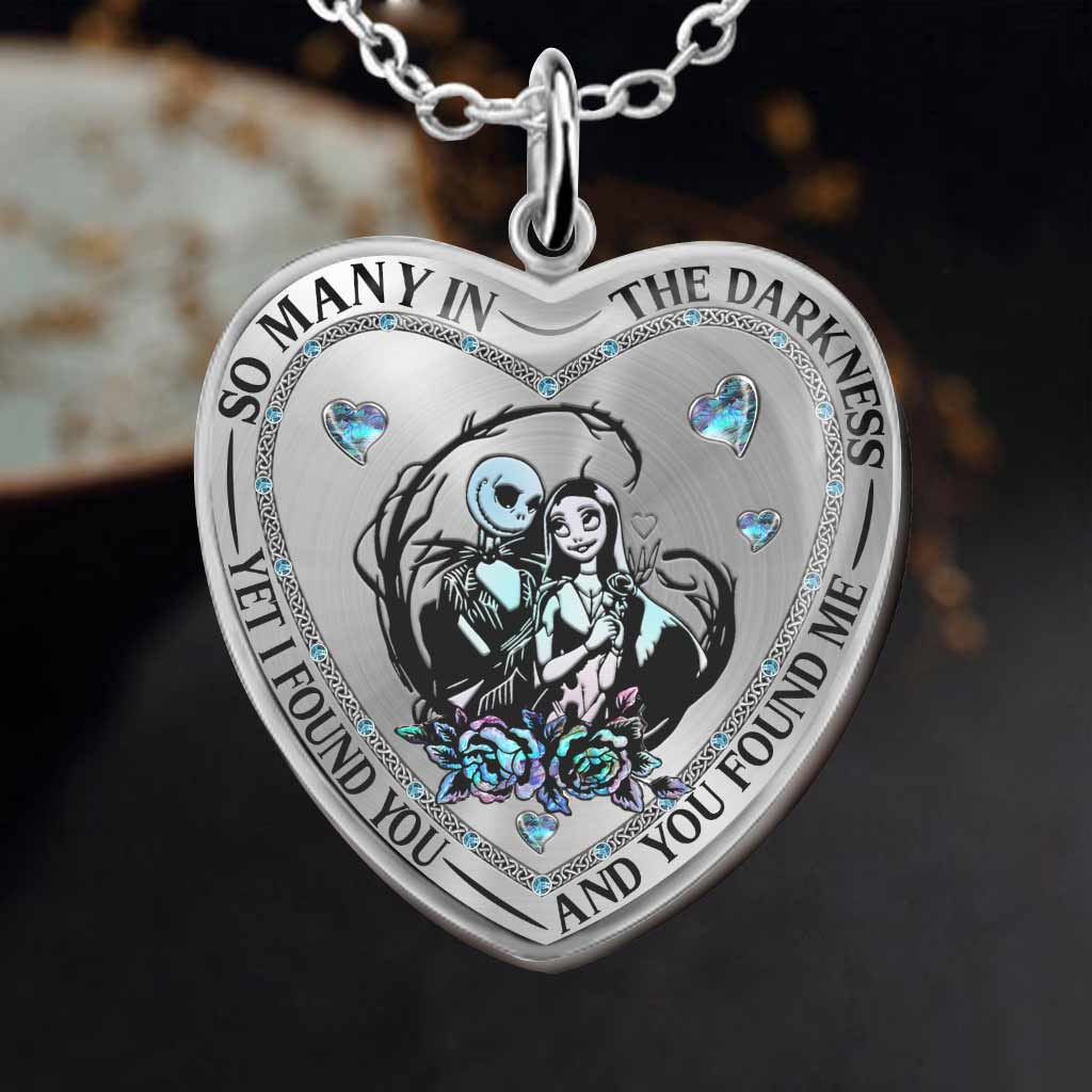 I Found You & You Found Me - Personalized Nightmare Heart Pendant Necklace