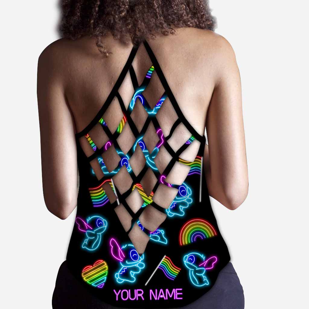 Be You Rainbow Pride - Personalized LGBT Support Cross Tank Top