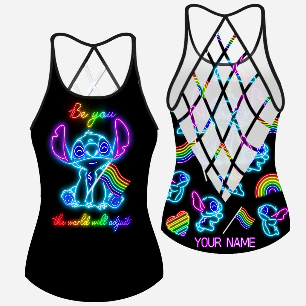 Be You Rainbow Pride - Personalized LGBT Support Cross Tank Top