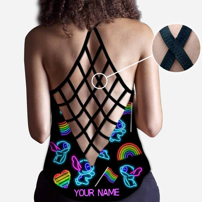 Be You Rainbow Pride - Personalized LGBT Support Cross Tank Top