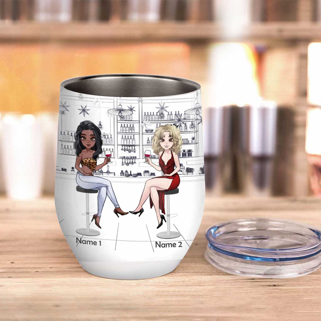 Are We Drunk - Personalized Bestie Wine Tumbler