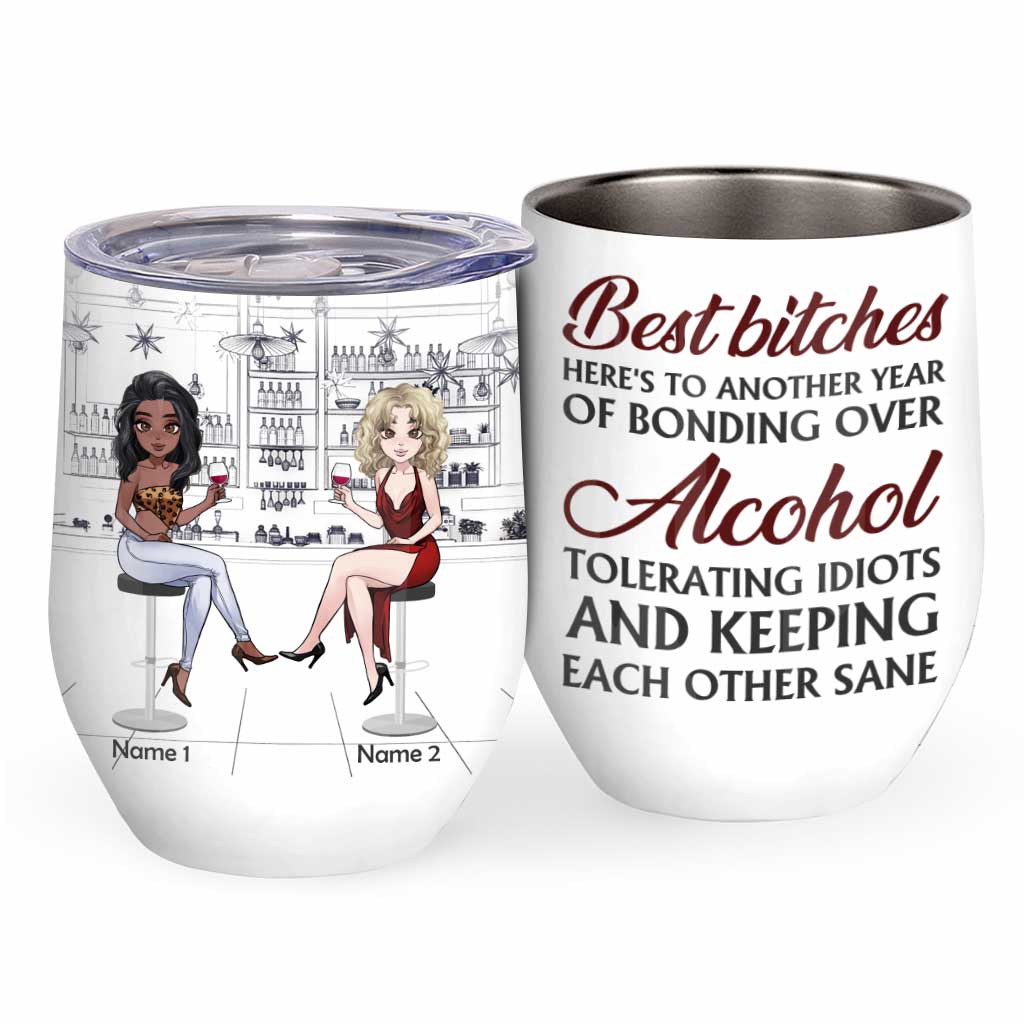 Are We Drunk - Personalized Bestie Wine Tumbler