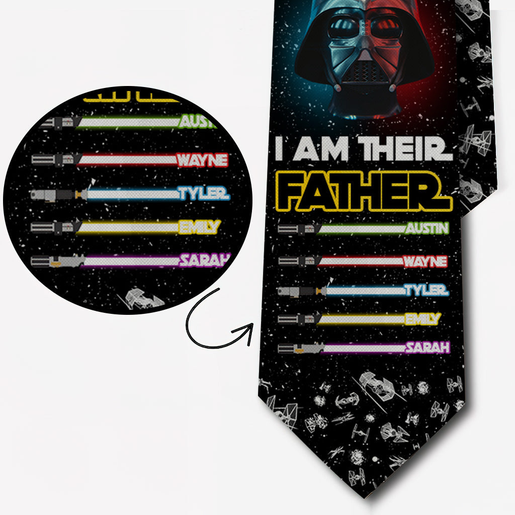 I Am Their Father - Personalized The Force Necktie