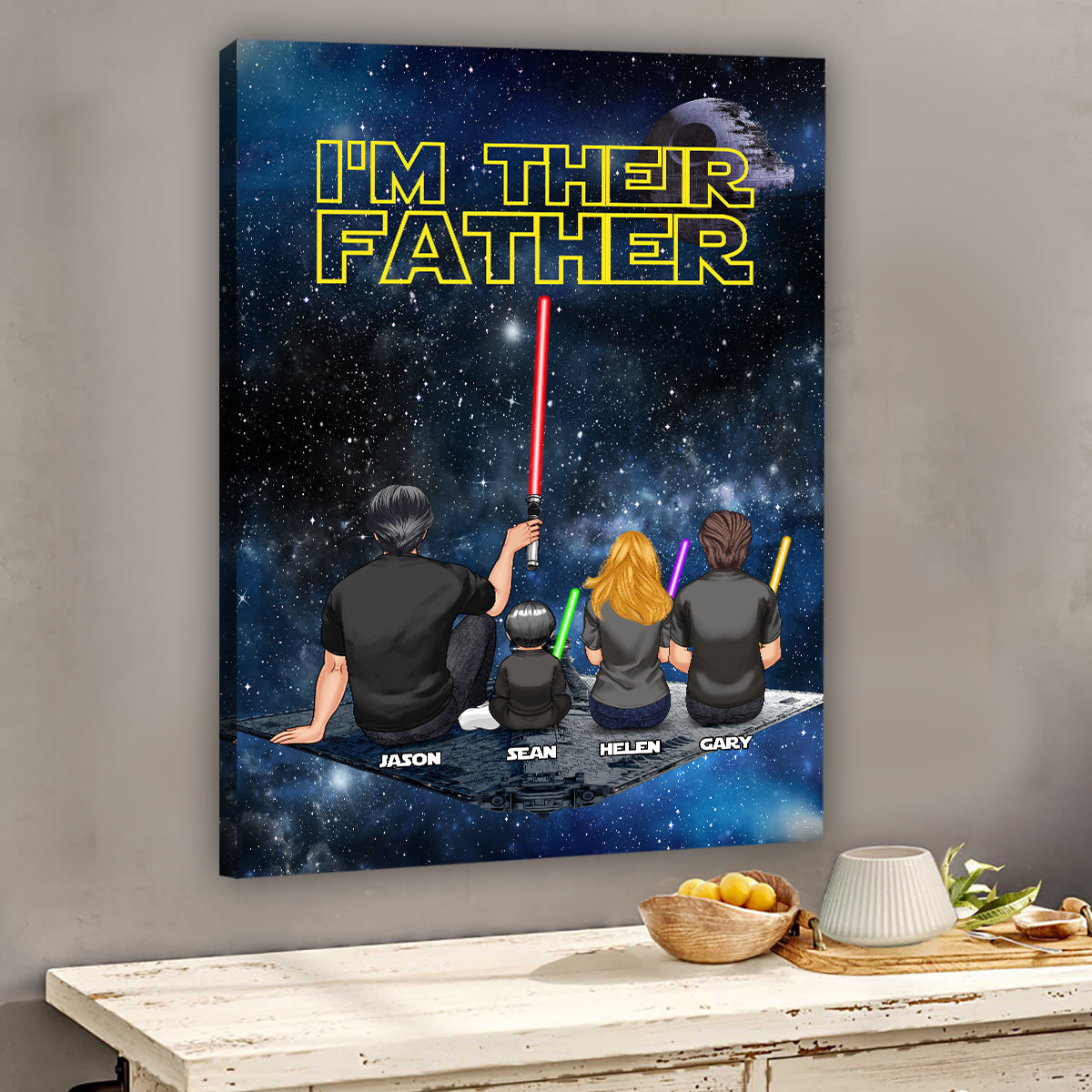 I'm Their Farther - Personalized The Force Canvas and Poster