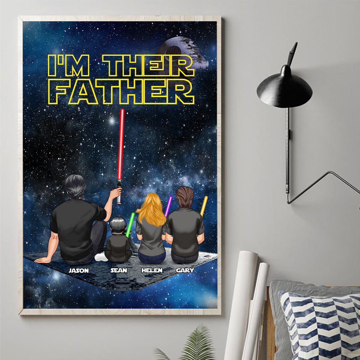 I'm Their Farther - Personalized The Force Canvas and Poster