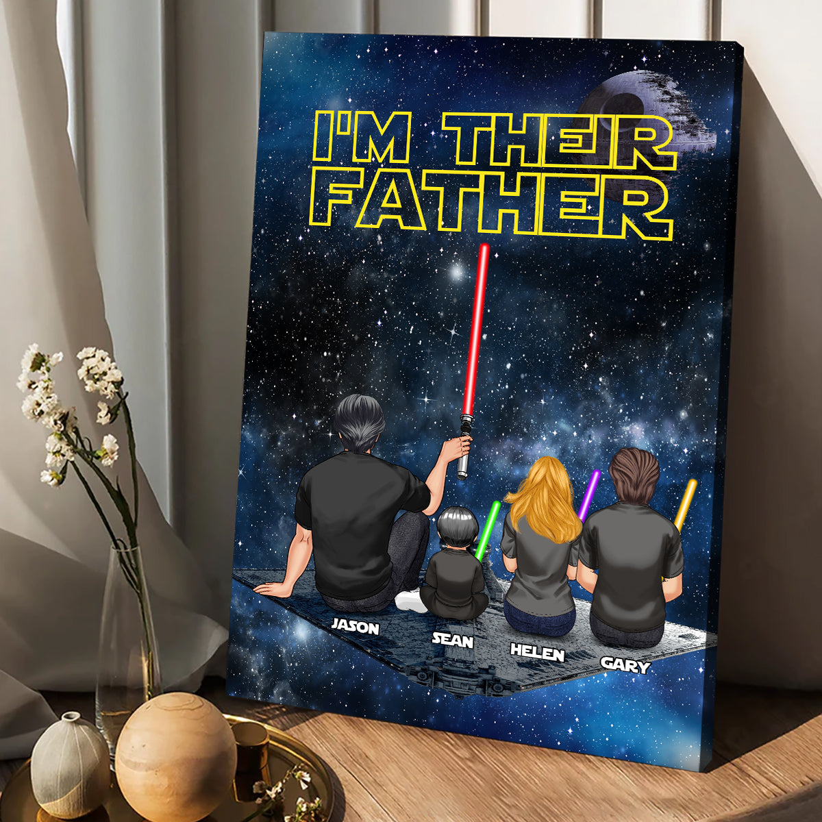 I'm Their Farther - Personalized The Force Canvas and Poster