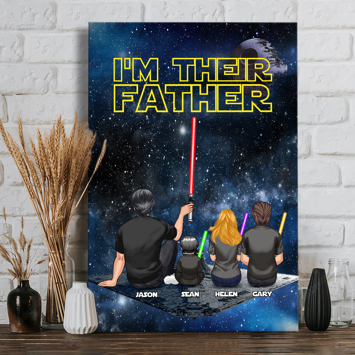 I'm Their Farther - Personalized The Force Canvas and Poster