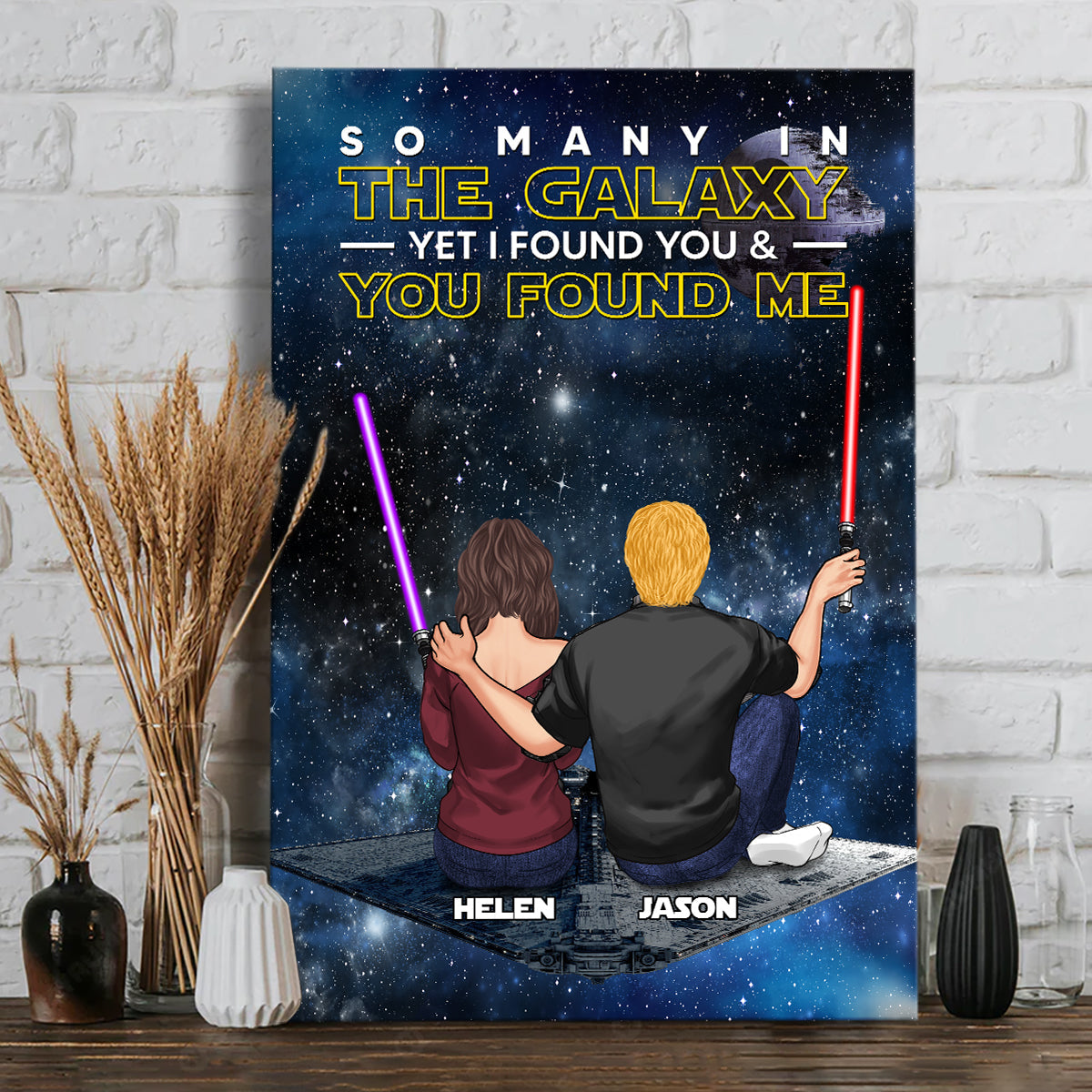 So Many In The Galaxy - Personalized The Force Canvas and Poster