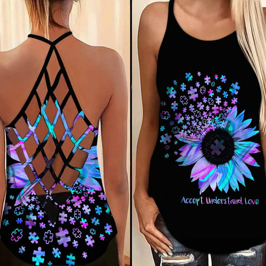 Autism Mom Cross Tank Top