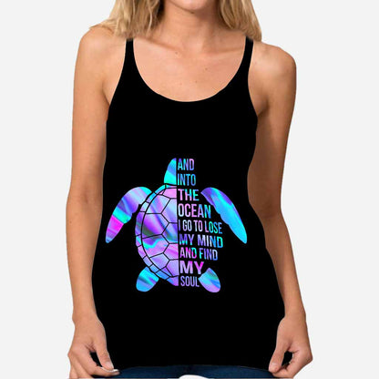 Salty Lil' Beach -Turtle Cross Tank Top